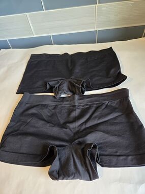 Gilligan & O'Malley Black Seamless Boyshort Panties - 2 Pack